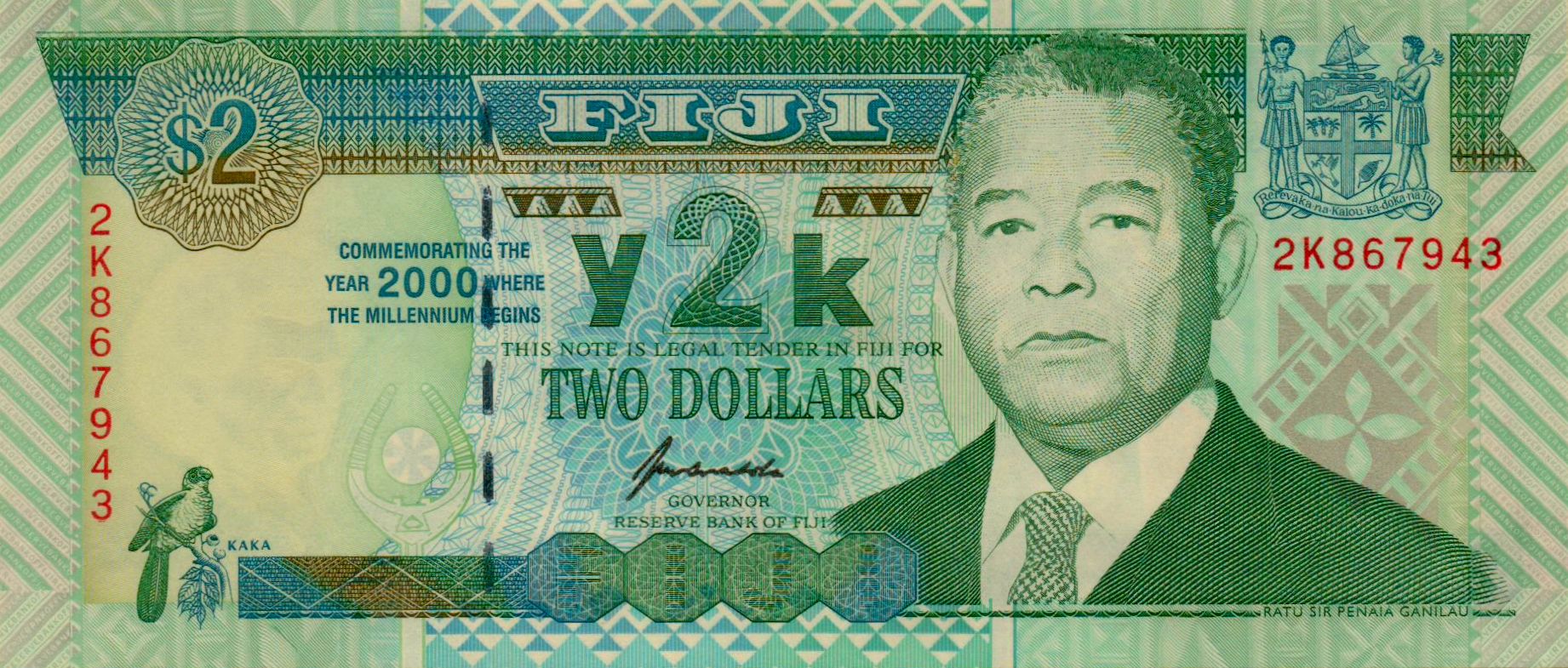 Fiji 2 2000 UNC P-102